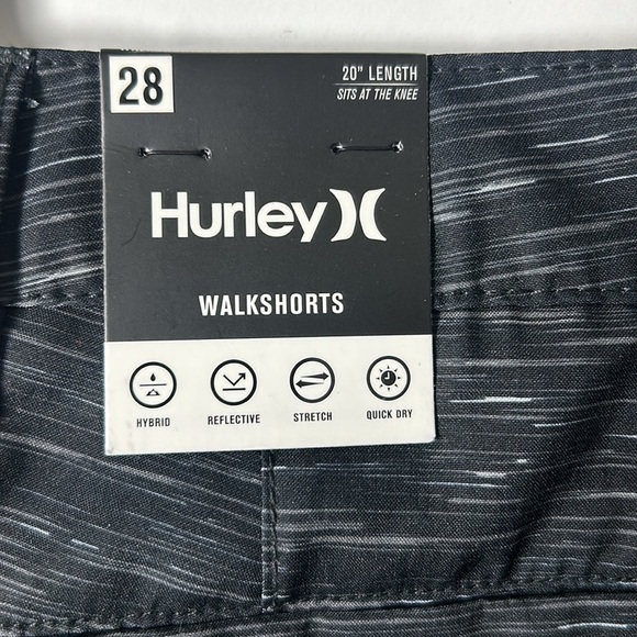Hurley Men's Charcoal Hybrid Walk Shorts - Picture 3 of 7